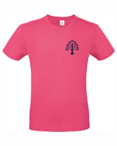 T-Shirt pink mit blauem Aufdruck