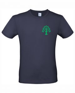 T-Shirt blau mit grünem Aufdruck