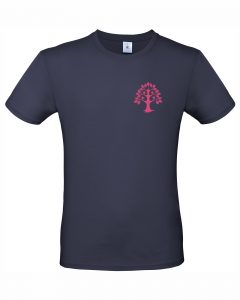 T-Shirt blau mit pinkem Aufdruck